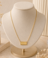 Gold-Tone Minimalist Rectangle Pendant Necklace