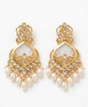Pearl Elegance Kundan Drop Earrings
