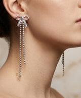 Dazzling Bow Crystal Drop Earrings