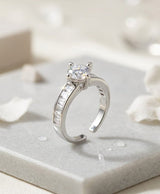 Radiant Solitaire Adjustable Ring