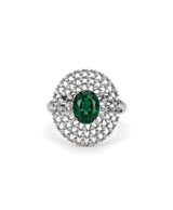 Verdelle Radiant Green Cluster Ring