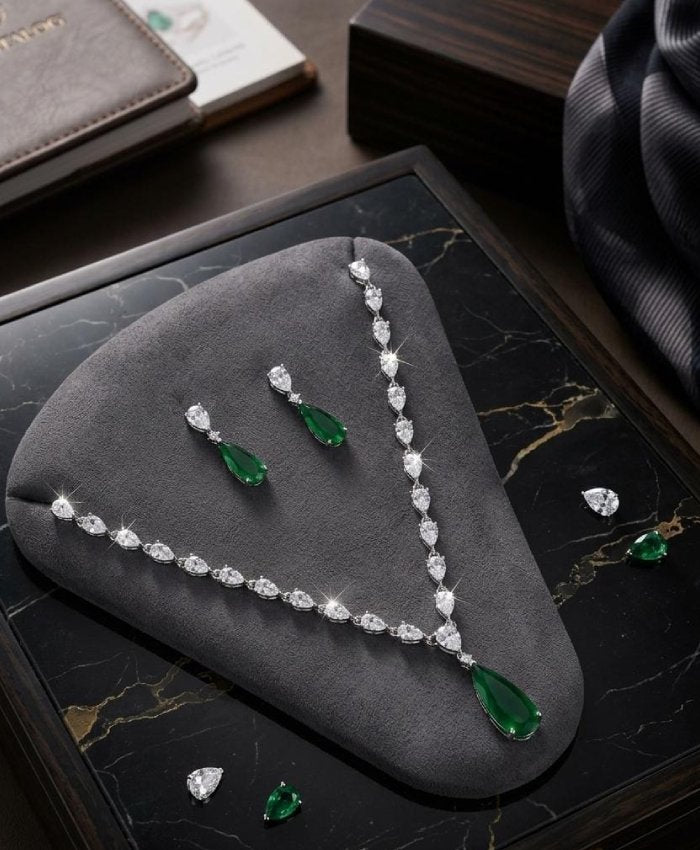 Emeraldé Teardrop Elegance Jewellery Set