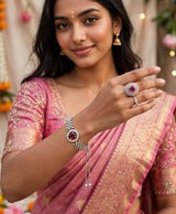Ruby Radiance Ring and Bracelet Set
