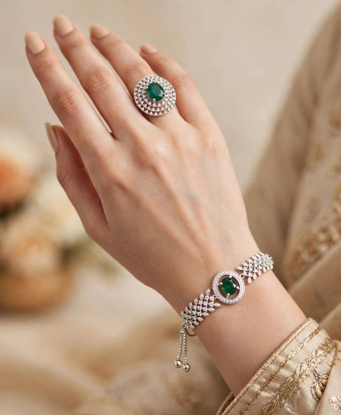 Ruby Radiance Ring and Bracelet Set