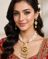 Rajwada Heritage Beaded Pendant Jewellery Set