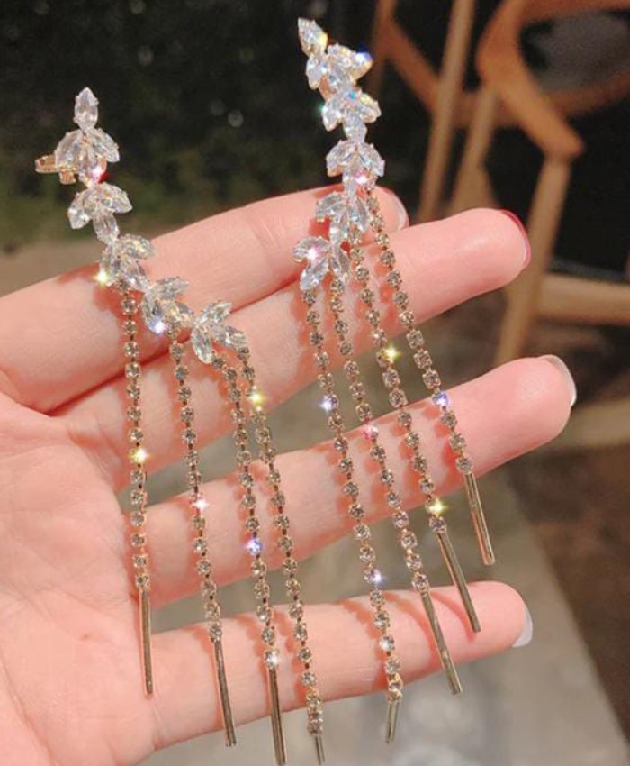 Crystal Floral Cascade Hair Pins