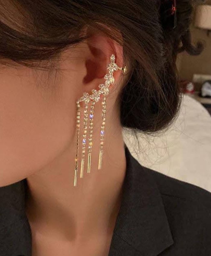 Crystal Floral Cascade Hair Pins