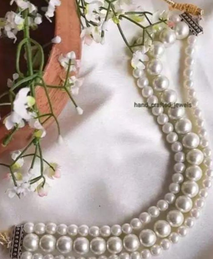 Pearl Harmony Multi-Strand Choker Necklace