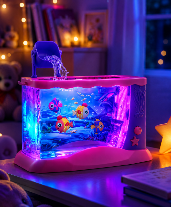 AquaGlow Interactive LED Fish Tank