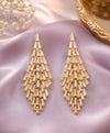 Golden Champagne Crystal Cascade Earrings