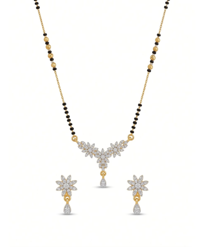 Elowen Floral Sparkle Mangalsutra Set