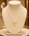 Gold-Tone Twisted Heart Pendant Necklace