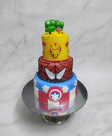 Marvel Superhero Avengers 3-Tier Chocolate Birthday Cake