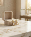 Gold-Tone Square Crystal Drop Earrings