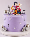 Anime Popstar & Disco Ball Lavender Birthday Cake