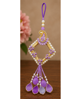 Lavender Pearl Paisley Designer Lumba Rakhi