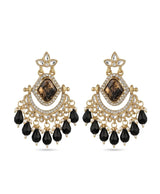 Noir Royale Kundan Chandbali Earrings