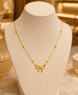 Elegant Gold Bow Pendant Necklace for Women