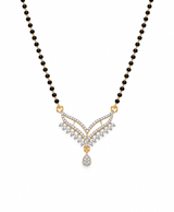 Sparkling Crystal Wing Mangalsutra