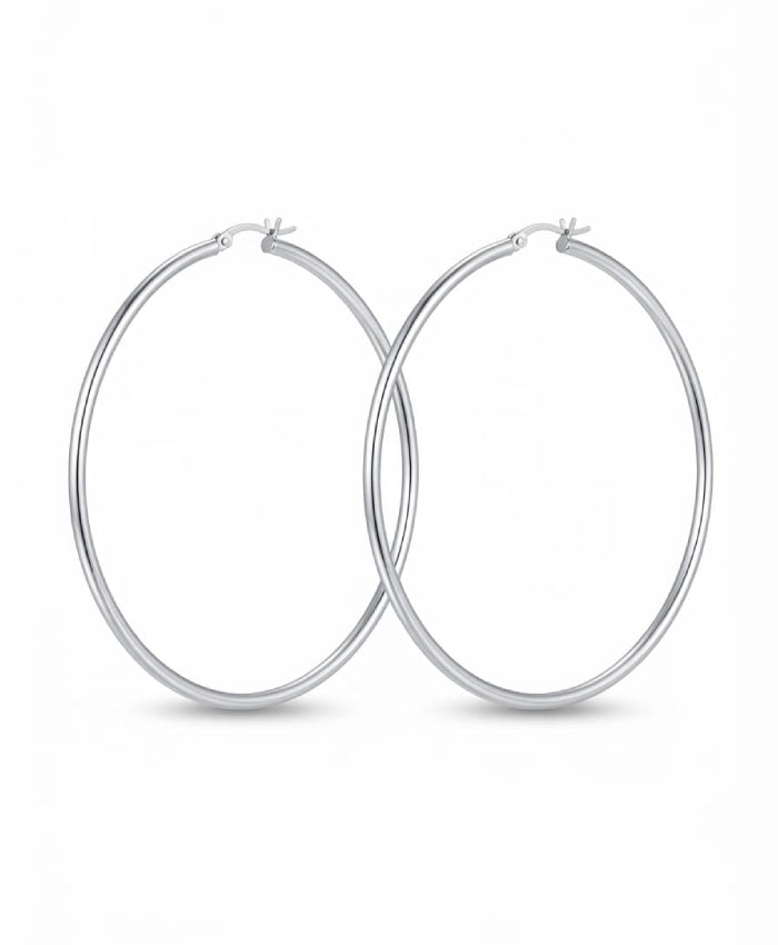 Classic Silver Hoop Earrings