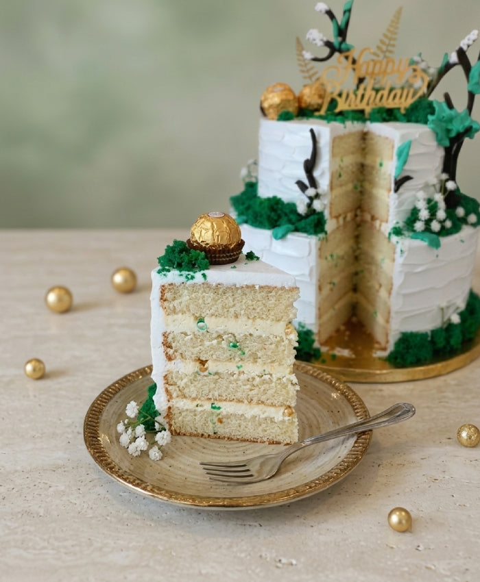 Enchanted Forest Moss & Ferrero Rocher Chocolate Cake