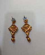 Rajshree Antique Gold Temple Necklace & Earrings Set
