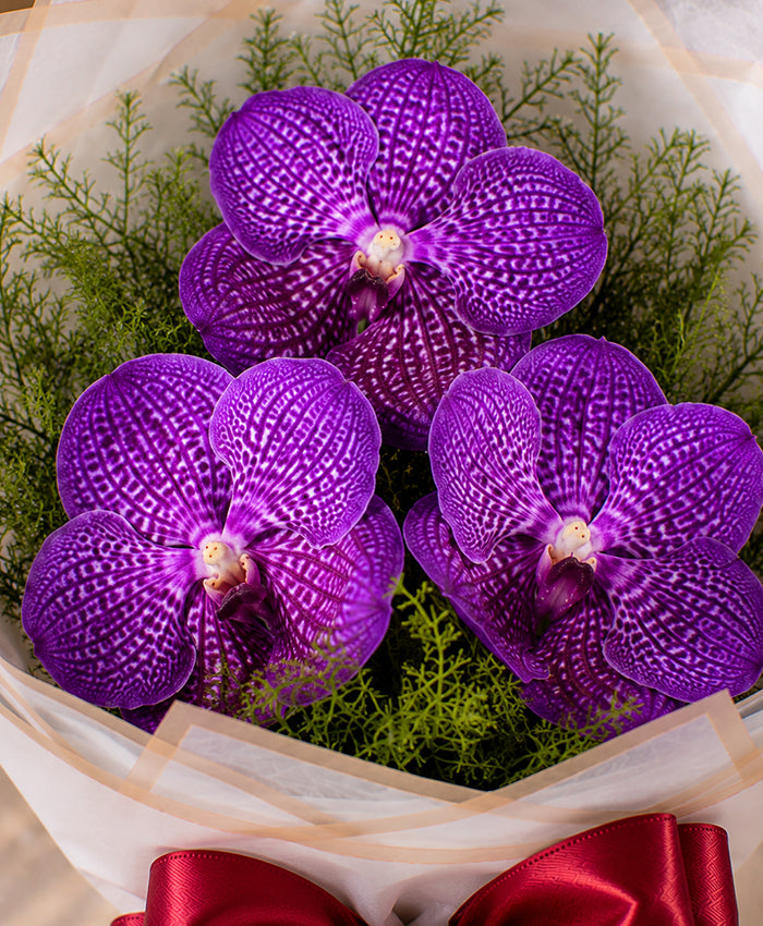 3 Purple Orchid Bouquet