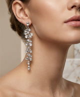 Crystal Floral Cascade Drop Earrings