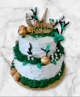 Enchanted Forest Moss & Ferrero Rocher Chocolate Cake
