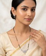 Elvara Silver Crest Mangalsutra Jewellery Set