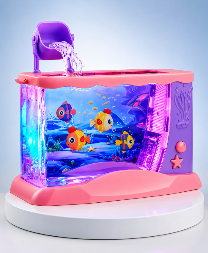 AquaGlow Interactive LED Fish Tank