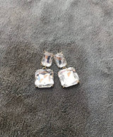Celestia Crystal Cushion Drop Earrings