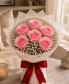6 Pink Rose Bouquet
