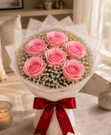 6 Pink Rose Bouquet
