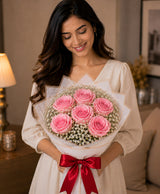 6 Pink Rose Bouquet