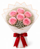 6 Pink Rose Bouquet