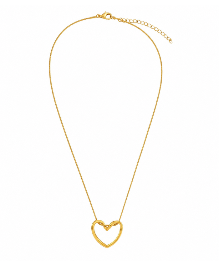 Gold-Tone Twisted Heart Pendant Necklace