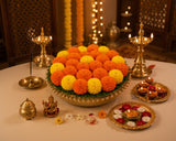 Auspicious Vibes Mixed Marigold Thali Vase
