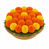 Auspicious Vibes Mixed Marigold Thali Vase