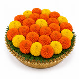 Auspicious Vibes Mixed Marigold Thali Vase