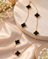 Black Clover Gold-Tone Long Necklace