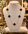Black Clover Gold-Tone Long Necklace