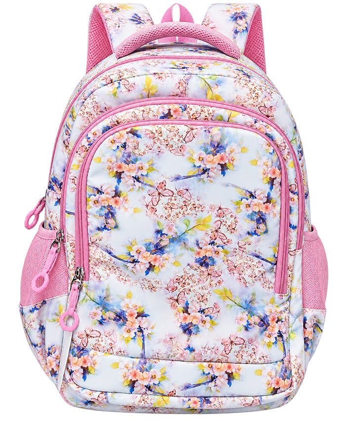 Blossom Breeze Pastel Floral School Backpack