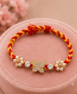 Elegant Butterfly Pearl Designer Rakhi