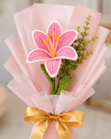 Blush Crochet Lily Charm