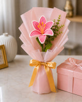 Blush Crochet Lily Charm