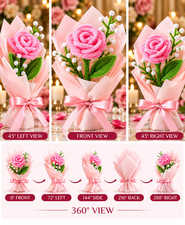 Blush Pink Handmade Rose Bouquet