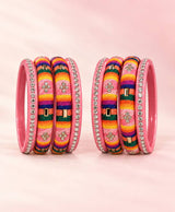 Blush Rainbow Lac Bangle Set
