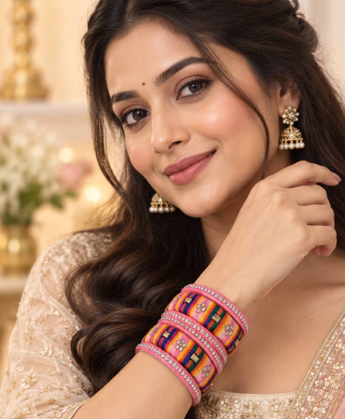 Blush Rainbow Lac Bangle Set