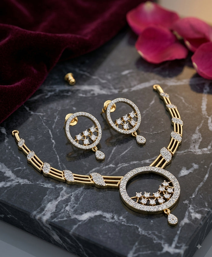 Celestia Circle Charm Jewellery Set